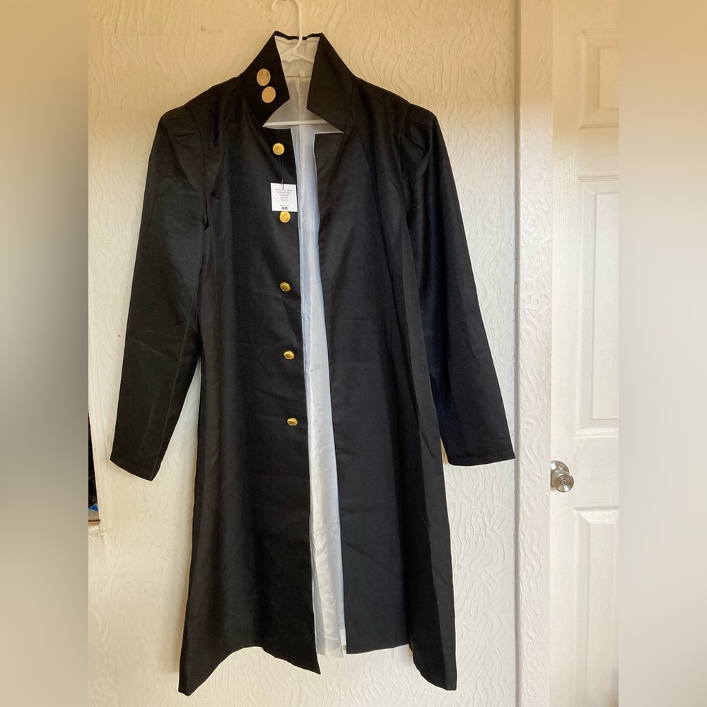 🎃NWT DOSE Men's Black gothic steampunk Halloween costumes long jacket size XXL